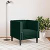 vidaXL Fauteuil Chesterfield-stijl fluweel donkergroen