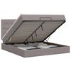 vidaXL Ottoman bed met matras met hoofdeinde Taupe 140 x 190 cm Stof