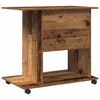 vidaXL Computerbureau 80x50x75 cm bewerkt hout oud houtkleurig