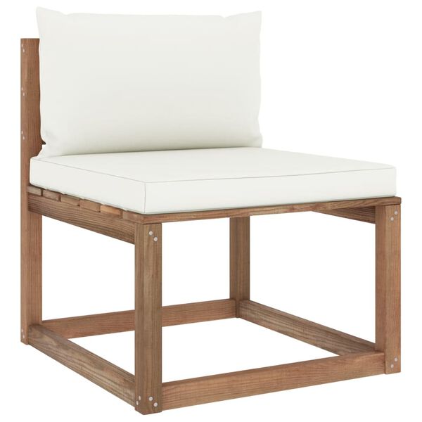 vidaXL 7-delige Loungeset pallet met kussens ge&iuml;mpregneerd grenenhout