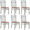 vidaXL Eetkamerstoelen 6 st MDF bruin