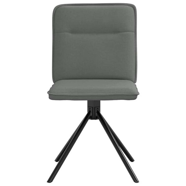 vidaXL Eetkamerstoelen 2 st stof donkergrijs
