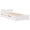 vidaXL Bedframe zonder matras massief grenenhout wit 90x190 cm