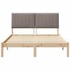 vidaXL Bedframe met hoofdeinde Bruin 135 x 190 cm Massief grenenhout