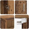 vidaXL Opbergkast Oud Hout 80 x 42,5 x 225 cm Bewerkt hout