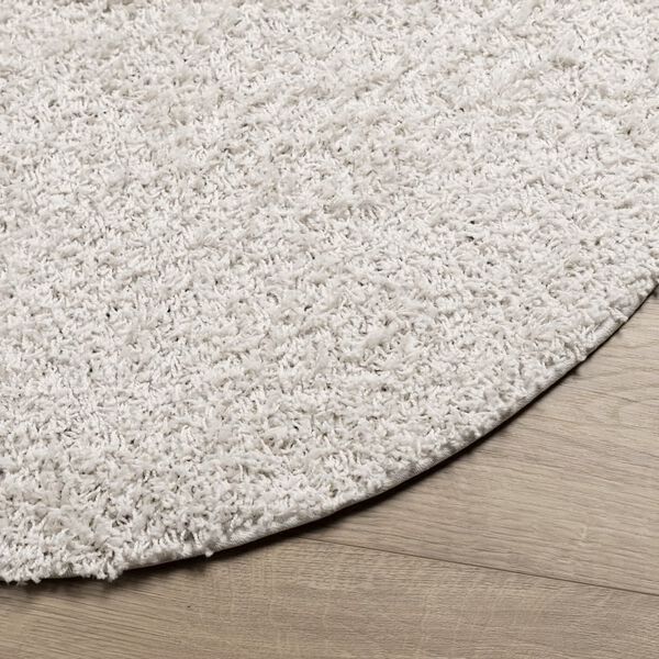 vidaXL Vloerkleed PAMPLONA shaggy hoogpolig modern &Oslash; 160 cm cr&egrave;mekleur