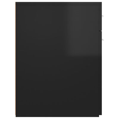 vidaXL Apothekerskast 20x45,5x60 cm spaanplaat hoogglans zwart