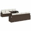 vidaXL Tuin Sofa Set 9 st Bruin poly rattan