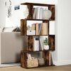 vidaXL Kamerscherm / boekenkast 4-laags 70x24x129 cm hout gerookt eik