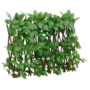vidaXL&nbsp;Kunstplant klimop op latwerk uittrekbaar 180x30 cm groen