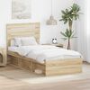 vidaXL Bedframe met hoofdeinde Sonoma 90 x 190 cm Massief grenenhout