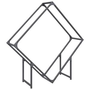 vidaXL Brandhoutrek 100x25x100 cm koudgewalst staal antracietkleurig