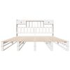 vidaXL Bed met boekenkast zonder matras grenenhout wit 180x200 cm