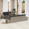 vidaXL Tuin Sofa Set met opslag 8 pcs Grijs Poly riet