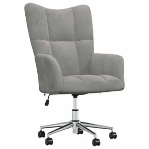 vidaXL Relaxstoel fluweel lichtgrijs