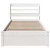 vidaXL Bedframe met hoofdeinde zonder matras 90x190 cm wit