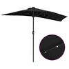 vidaXL Tuinparasol Zwart 294 x 150 x 223 cm Polyester en staal