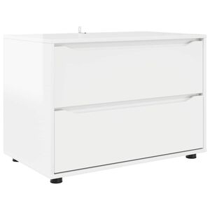 vidaXL Opbergkast 80 x 48 x 57 cm Bewerkt hout Hoogglans wit