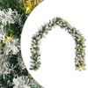 vidaXL Kerstkrans Groen en Wit 270 cm PVC 50 LED's