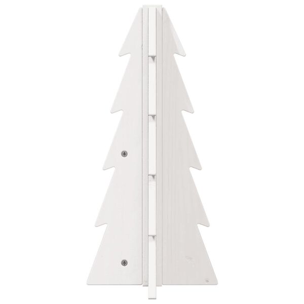 vidaXL Kerstdecoratie kerstboom 49 cm massief grenenhout wit