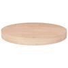 vidaXL Tafelblad rond &Oslash;40x4 cm onbehandeld massief eikenhout