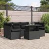 vidaXL Tuin Sofa Set met opslag met kussen 7 pcs Zwart poly rattan