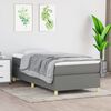 vidaXL Boxspring met matras stof donkergrijs 90x190 cm