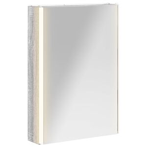 vidaXL Badkamer spiegelkast Grijs Sonoma 43 x 11,5 x 60,5 cm