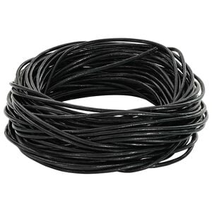 vidaXL Leren Koord Zwart &Oslash;1 mm x 5 m Leer