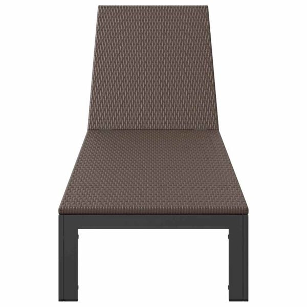 vidaXL Ligstoel 1-persoon Bruin 206 x 62,5 x 74 cm poly rattan
