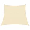 vidaXL Zonnezeil 160 g/m² 3/4x3 m HDPE crèmekleurig