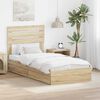 vidaXL Opslag bed met hoofdeinde Sonoma Eiken 90 x 190 cm Bewerkt hout