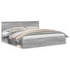 vidaXL Bedframe Grijs Sonoma 200 x 200 cm Massief grenenhout