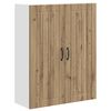 vidaXL Wandkast LUCCA Artisanaal eiken 80 x 31 x 100 cm Bewerkt hout