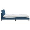 vidaXL Bed met matras "Hanko" stof blauw 160x200 cm