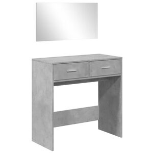 vidaXL Kaptafel met spiegel 80x39x80 cm betongrijs
