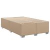 vidaXL Boxspring met matras kunstleer cappuccinokleurig 120x200 cm