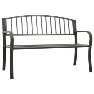 vidaXL Tuinbank 120 cm staal grijs
