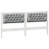vidaXL Hoofdbord Anders Wit en lichtgrijs 180 cm Massief grenenhout