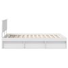 vidaXL Bedframe met hoofdeinde Wit 120 x 190 cm Bewerkt hout