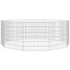 vidaXL Dierenverblijf 10 panelen 54x60 cm gegalvaniseerd ijzer
