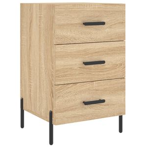 vidaXL Nachtkastje 40x40x66 cm bewerkt hout sonoma eikenkleurig