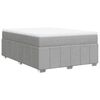 vidaXL Boxspring met matras stof lichtgrijs 140x190 cm