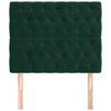 vidaXL Hoofdbord donkergroen 90x7x118/128 cm fluweel