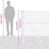vidaXL Hek met Paal Grijs 1,2 x 10 m Staal en PVC
