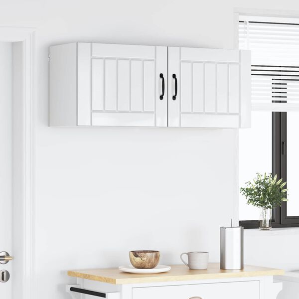 vidaXL Keukenkast 2 pcs Hoogglans wit 50 x 31 x 40 cm Bewerkt hout