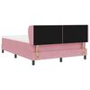 vidaXL Boxspringbed met matras Roze 160 x 200 cm Fluweel