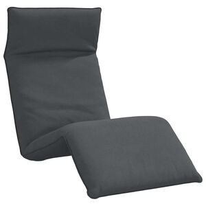 vidaXL Ligstoel inklapbaar 175x54x8,5 cm Oxford stof antracietkleurig