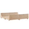 vidaXL Bed met boekenkast zonder matras massief hout 180x200 cm