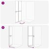 vidaXL Inloop douche wand Zwart en donkertransparant 90 x 190 cm